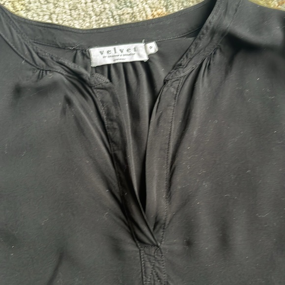 Velvet by Graham & Spencer Black Boho long sleeve peasant shirt - Picture 5 of 5